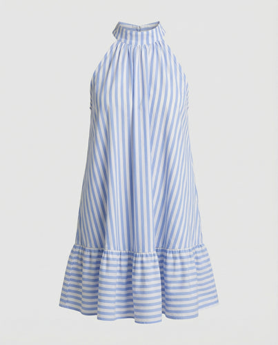 Neckholder Kleid Mit Volant Damen