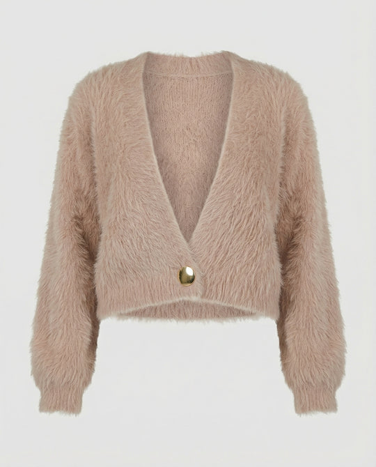 Strickjacke Damen flauschig oversized aus weichem Material