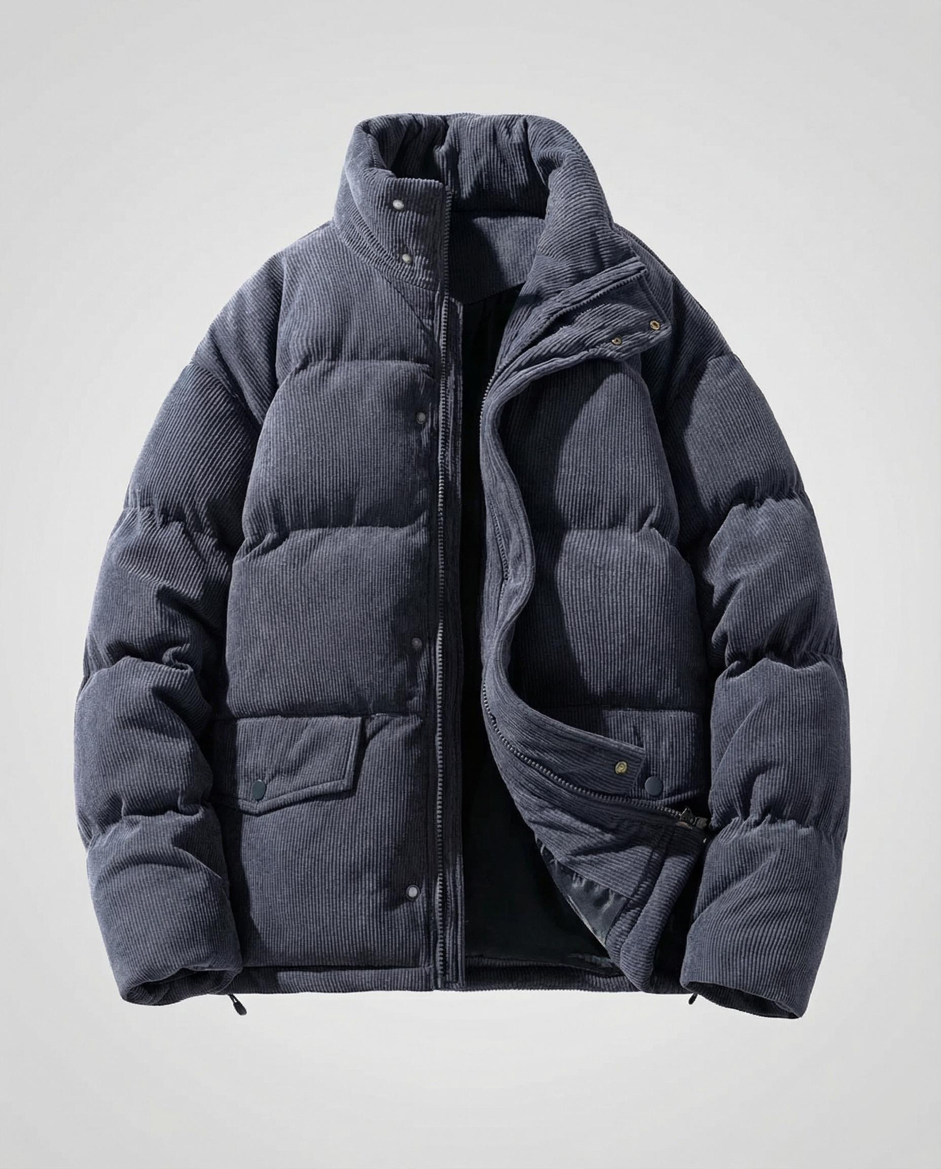 R&B | Trendige Winter-Cord-Steppjacke für Männer