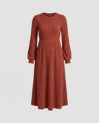 Damen Maxikleid Strick mit Gürtel