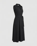Damen Wickelkleid Freizeitkleid mit Gürtel