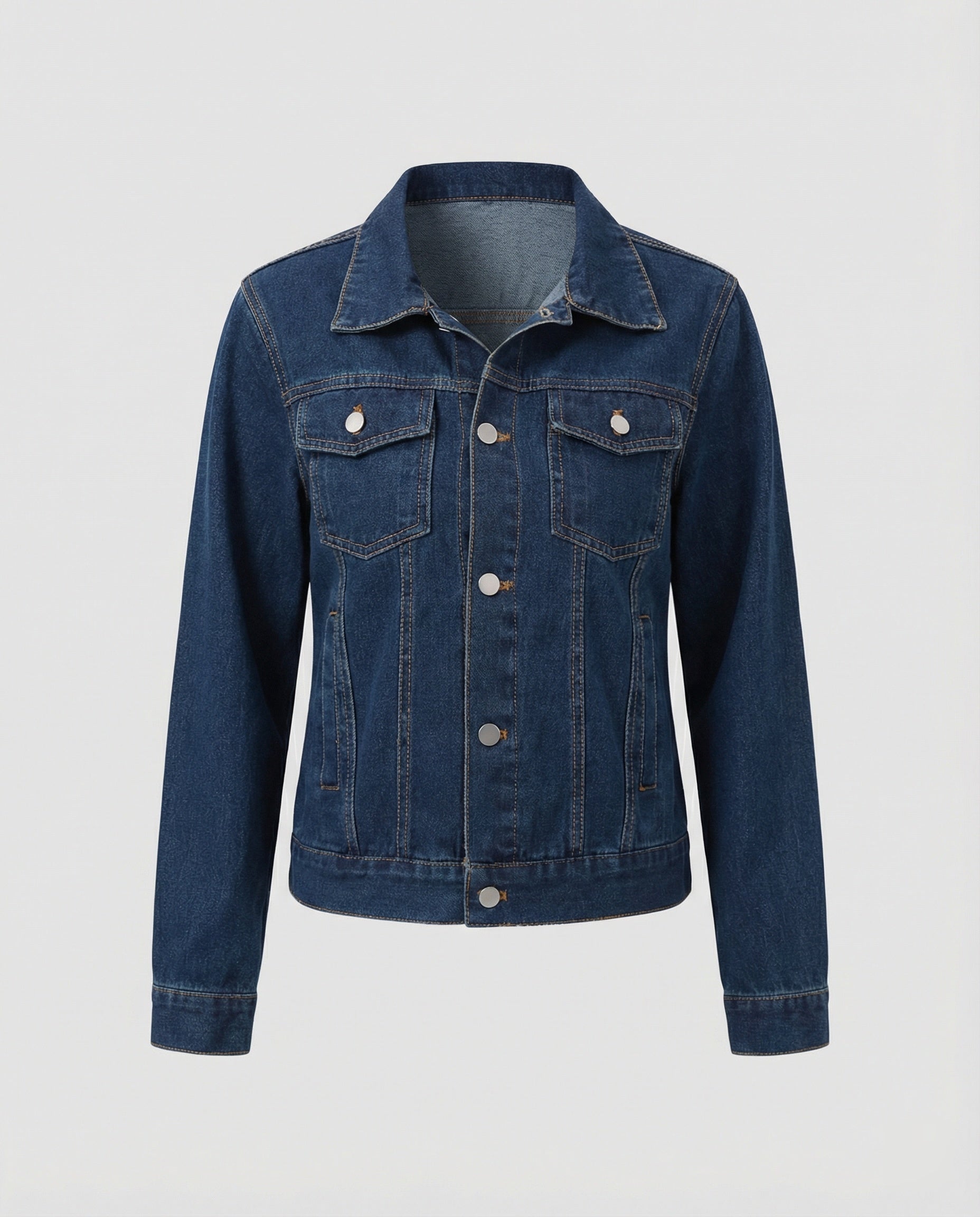Damen Jeansjacke Damen kurz mit Taschen