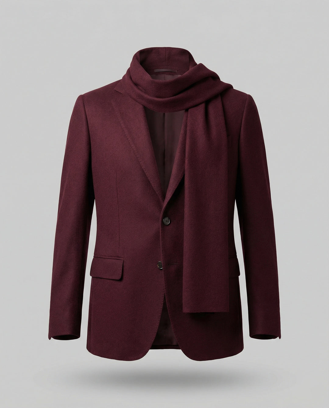 Damen elegante Blazerjacke mit abnehmbarem Schal