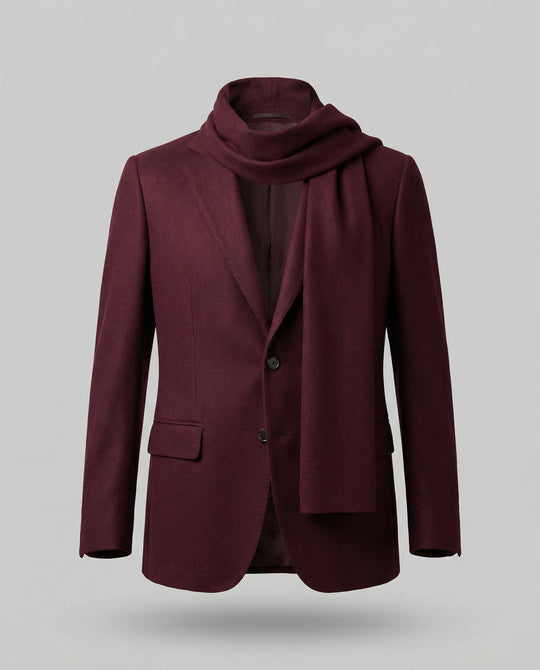 Damen elegante Blazerjacke mit abnehmbarem Schal