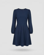 Skaterkleid Mit Ballonärmeln Damen
