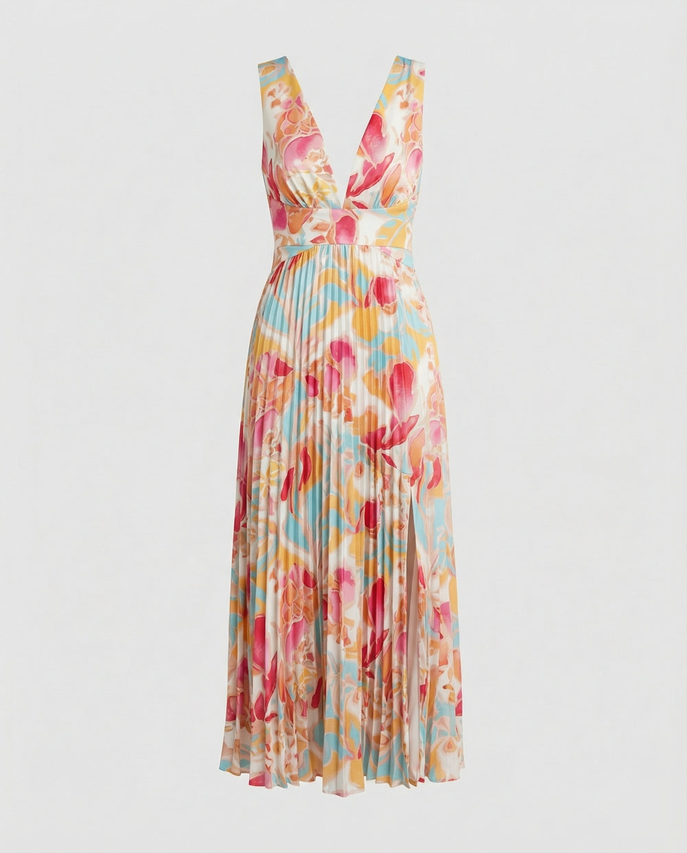 Plissiertes Maxikleid Mit Cut Outs Damen