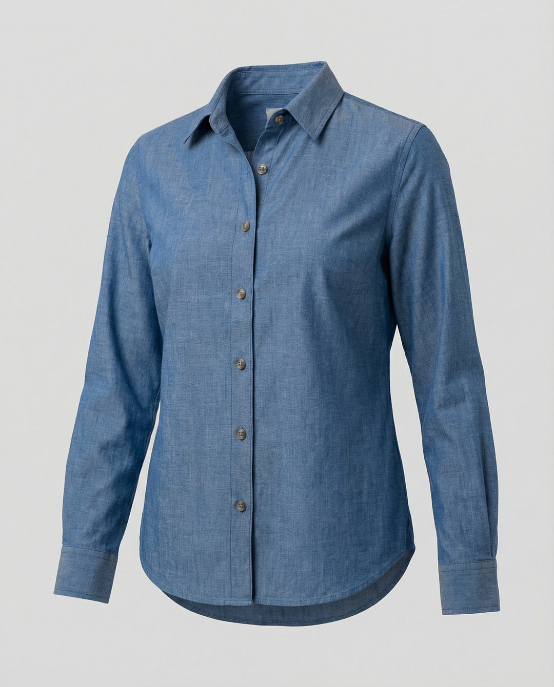 Zweifarbige Hemdbluse Jeansoptik Damen