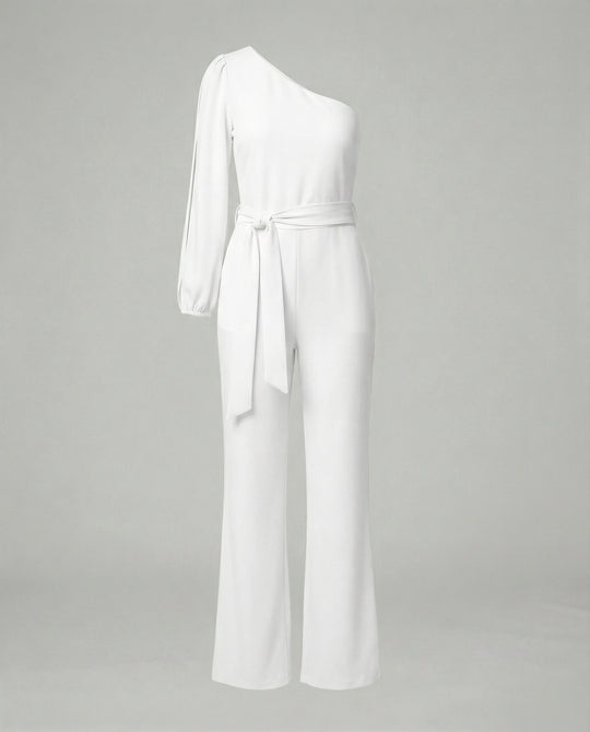 Damen Luxuriöser Overall mit Schleifengürtel & Funkelnden Details | R&B