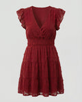 Damen Midikleid mit Smockbund