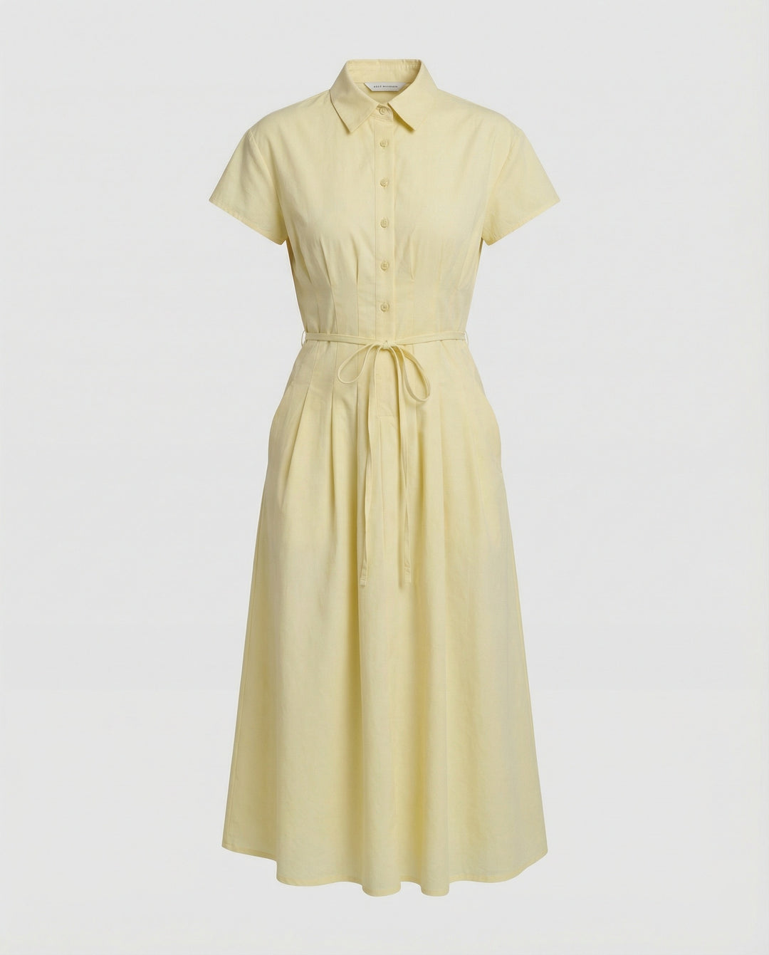 Damen Leinen Hemdkleid mit Gürtel