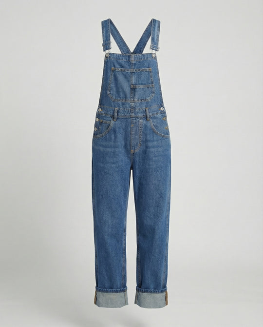Damen Latzhose Jeans gerade