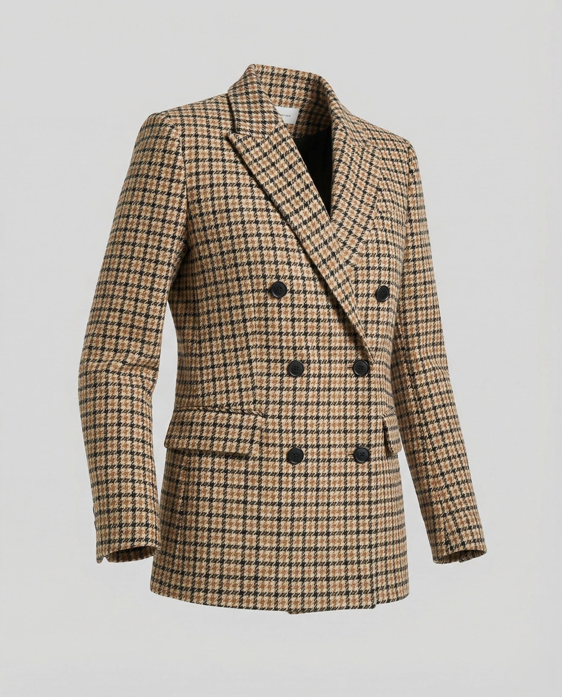 R&B | Kariertes Doppelbreasted Blazer