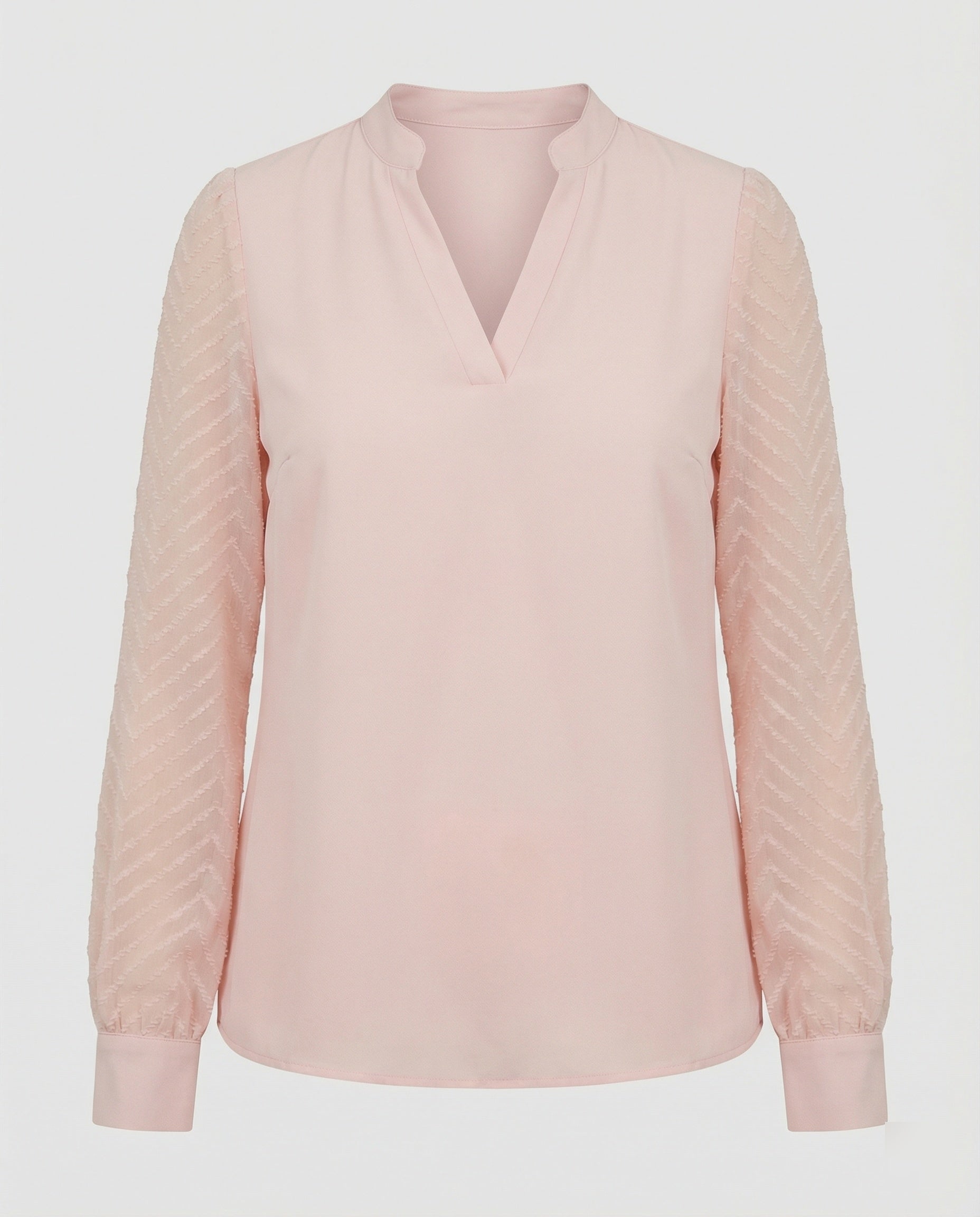 Elegante Chiffon-Bluse mit V-Ausschnitt