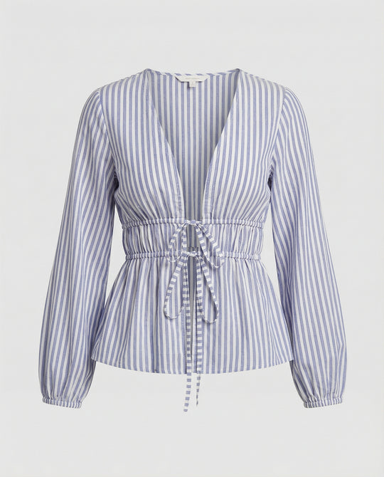 Bluse Damen V-Ausschnitt Tailliert