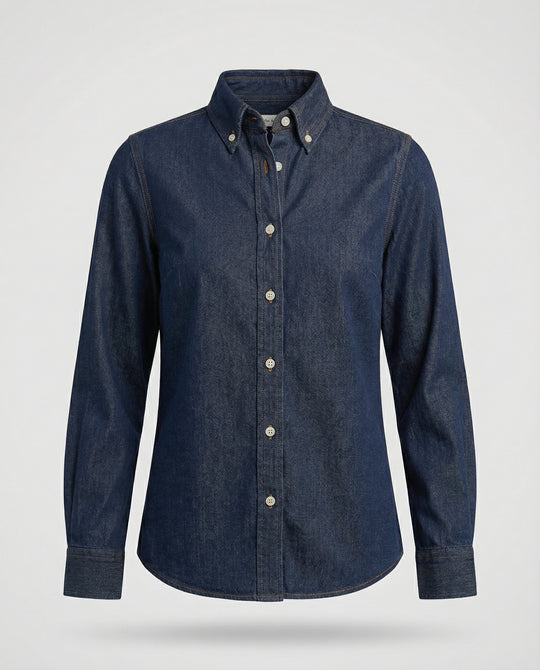Damen Langarmhemd aus Denim
