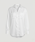 Damen Bluse Seidenoptik Oversize