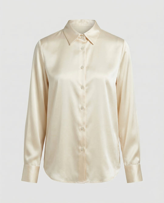 Damen Satinbluse mit lockerem Schnitt