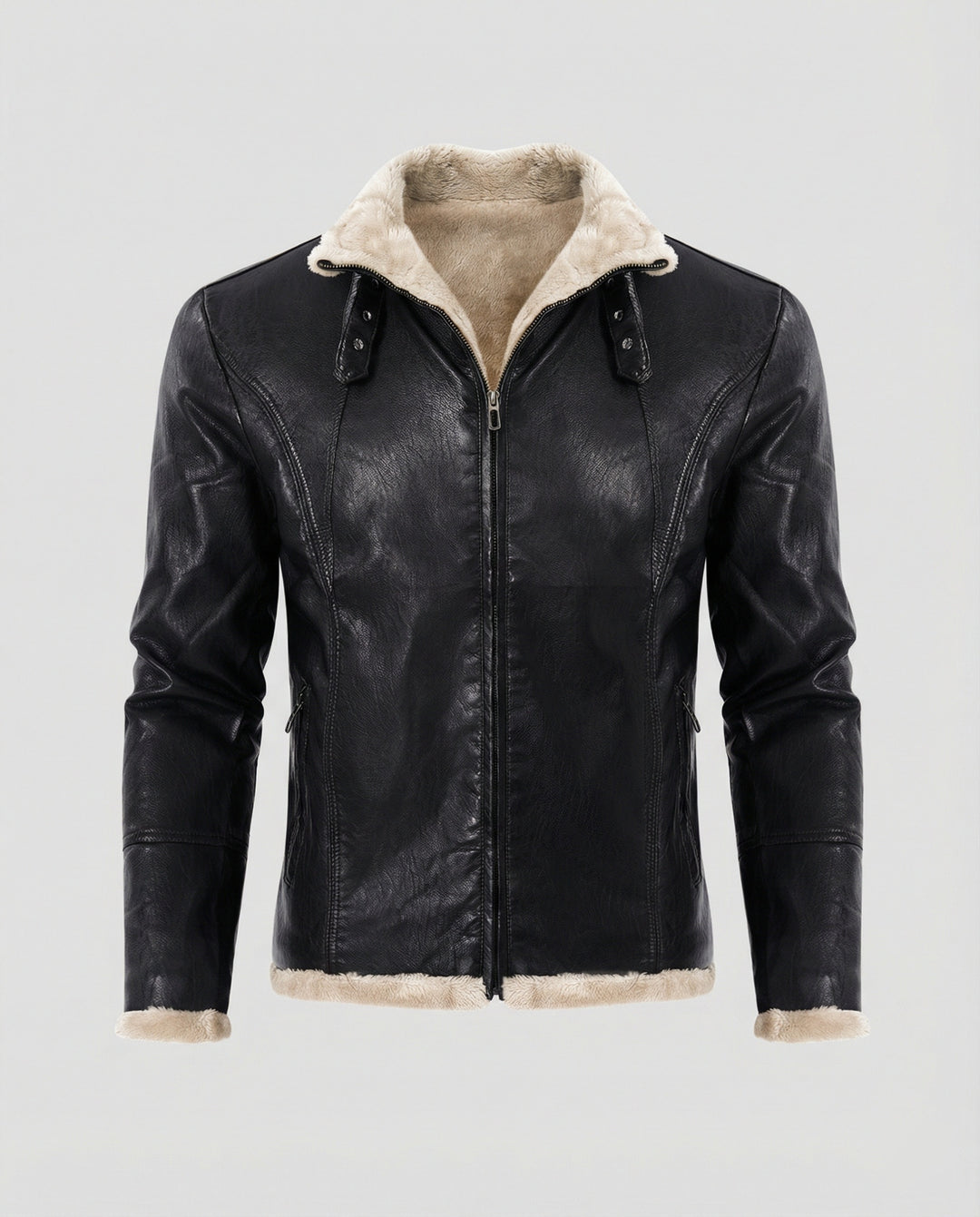 Herren Lederjacke mit warmem Innenfutter