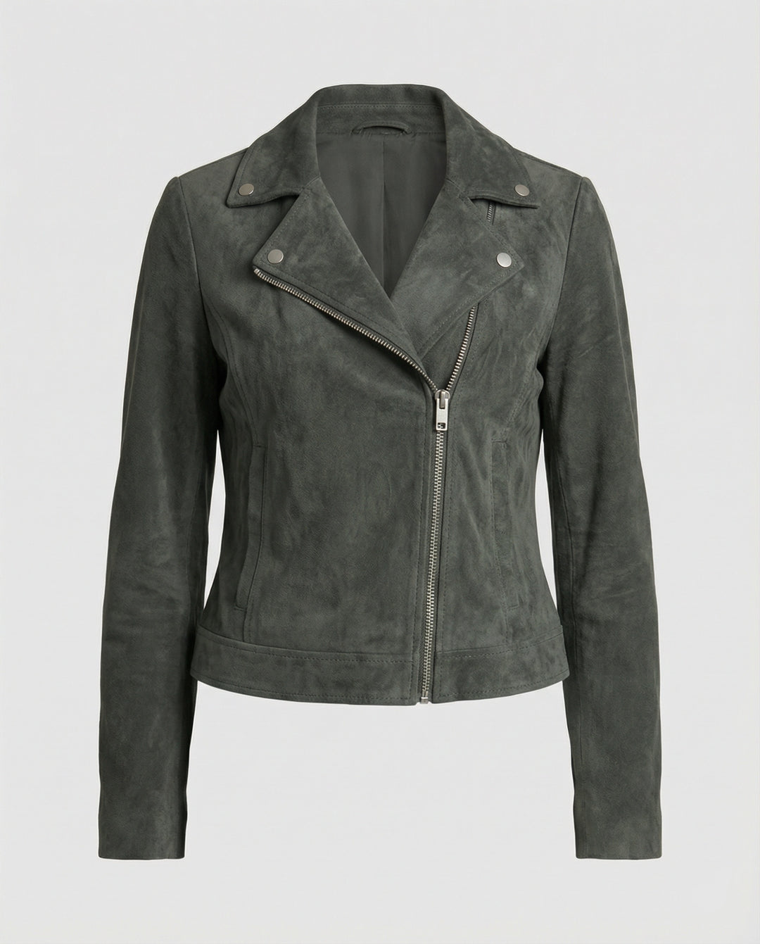 Braune Lederjacke Damen Wildlederoptik