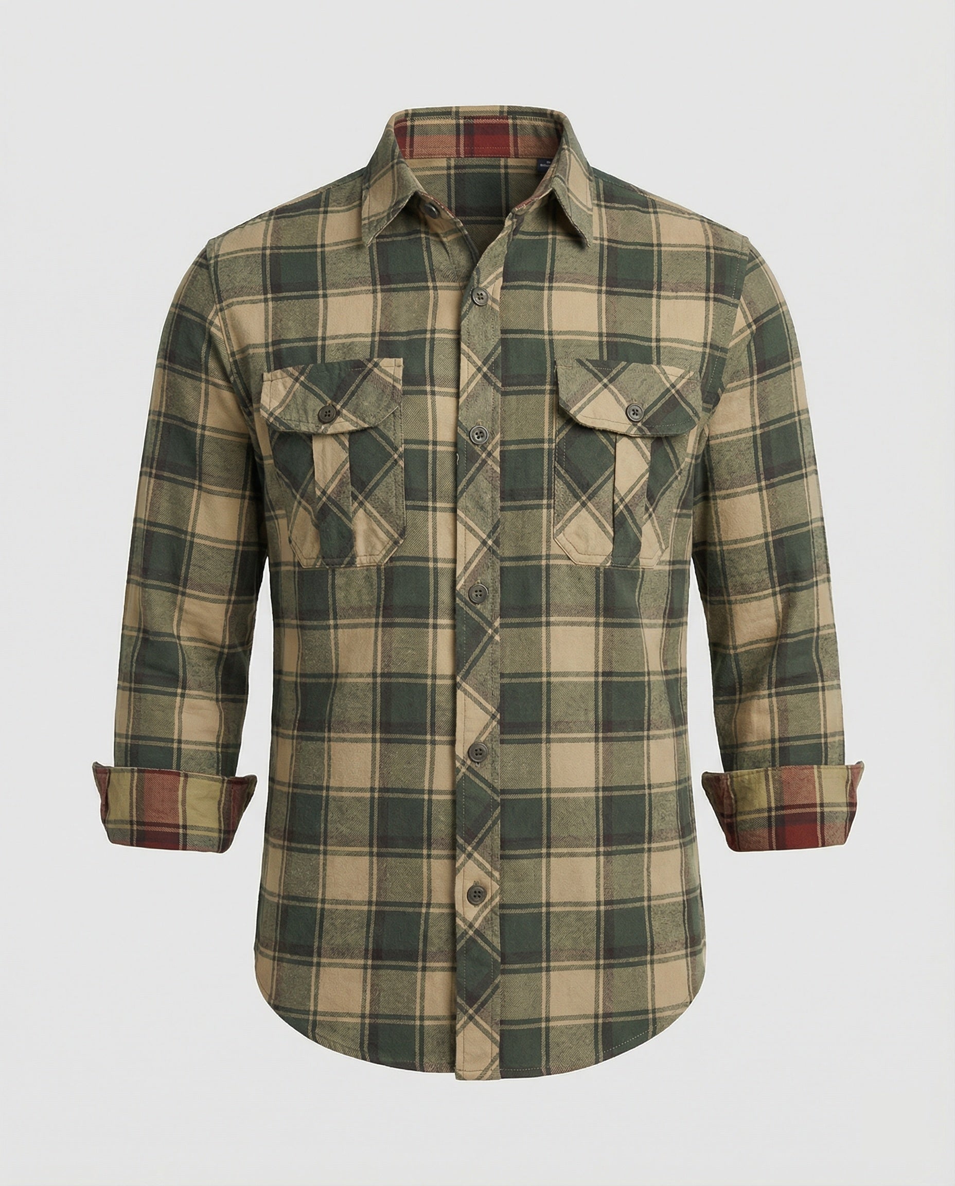 Herren Langarmhemd Herren Flanell
