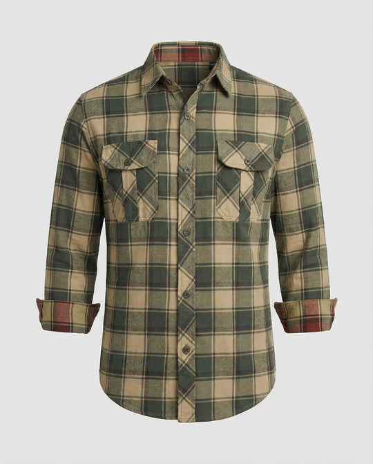 Herren Langarmhemd Herren Flanell