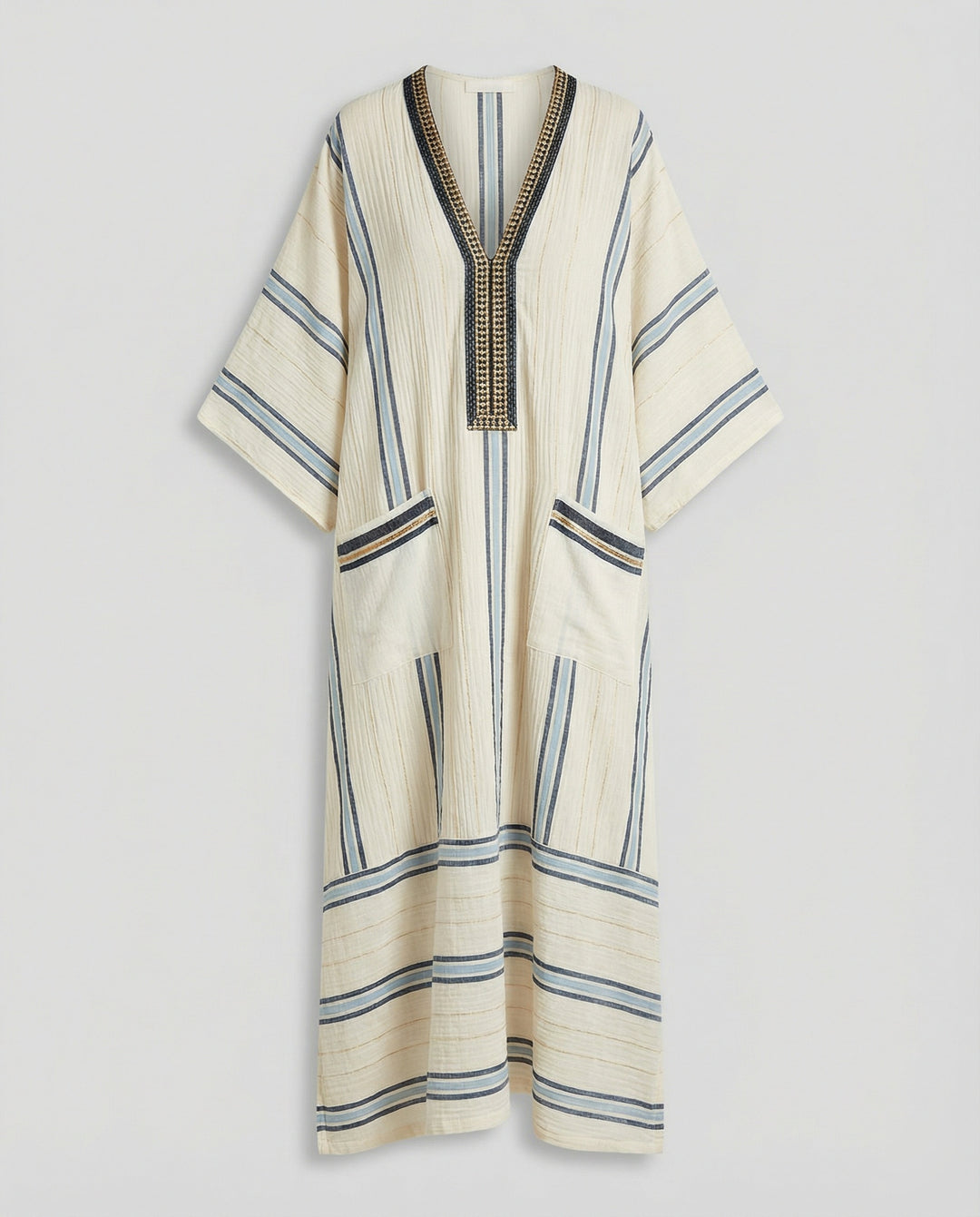 Leinen Kaftan Maxikleid Damen
