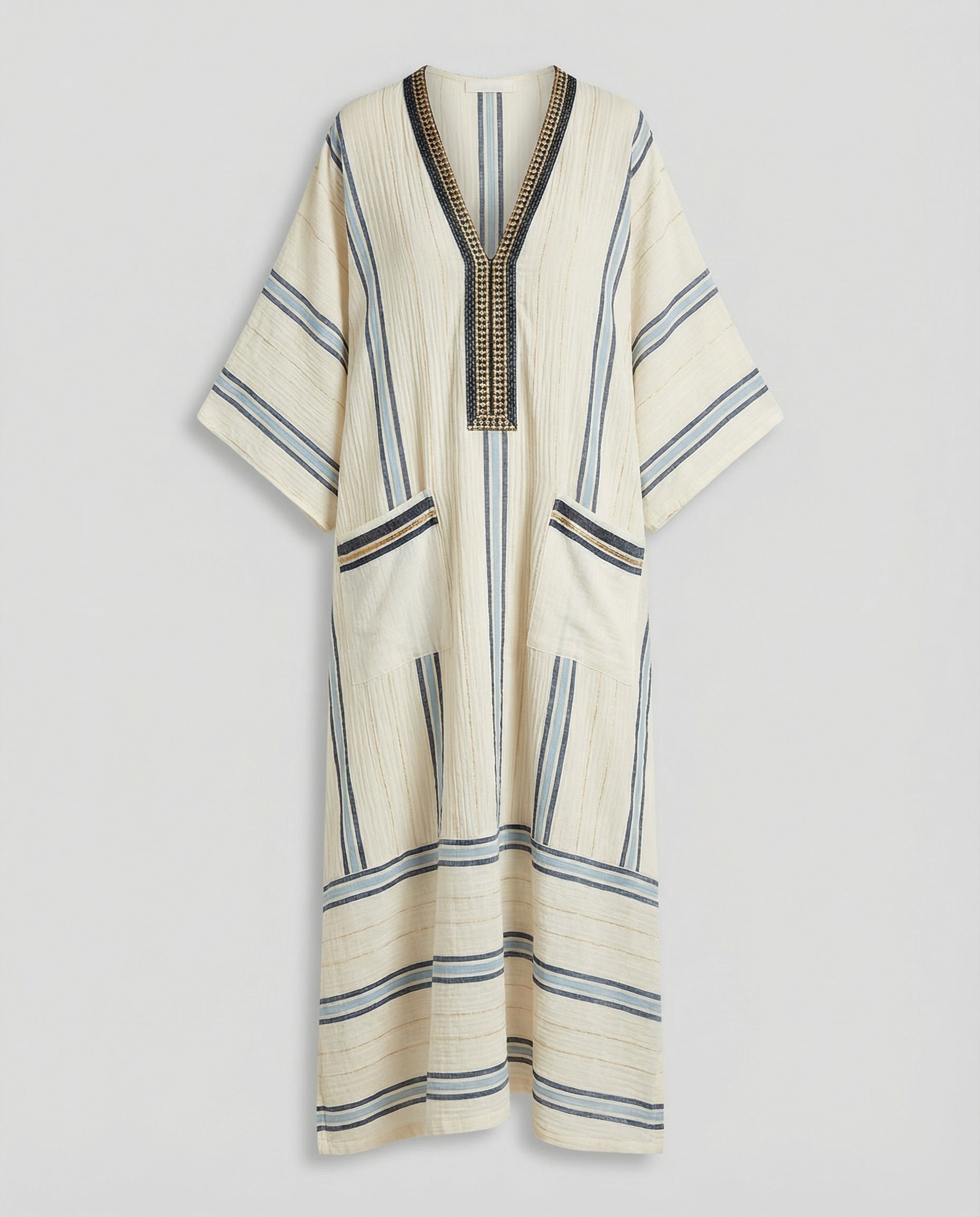 Leinen Kaftan Maxikleid Damen