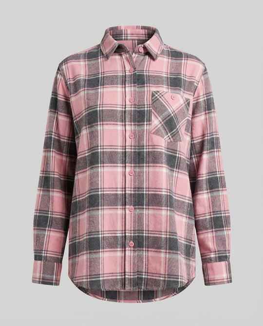 Damen Hemdjacke Flanell lang