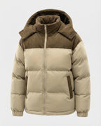 R&B | Casuale Kapuzenjacke mit Puffern und Farbblockdesign