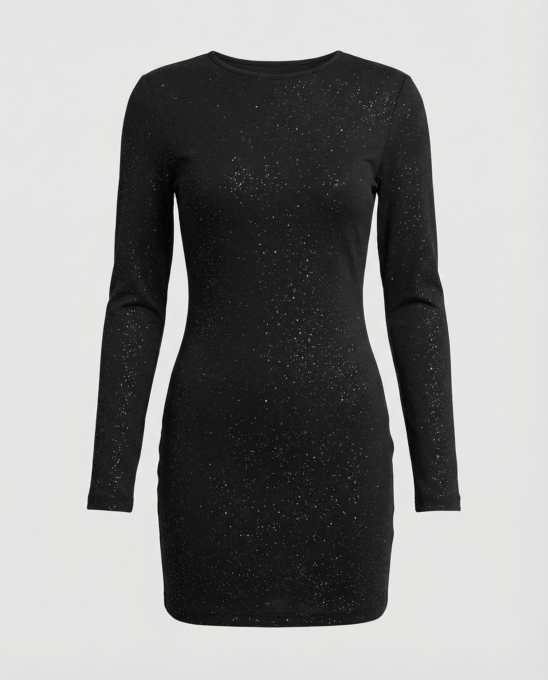 Damen Partykleid Langarm mit Glitzer