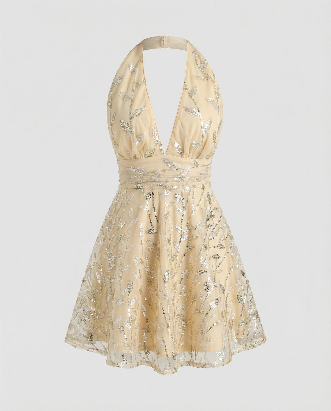Damen Abendkleid kurz mit Glitzer