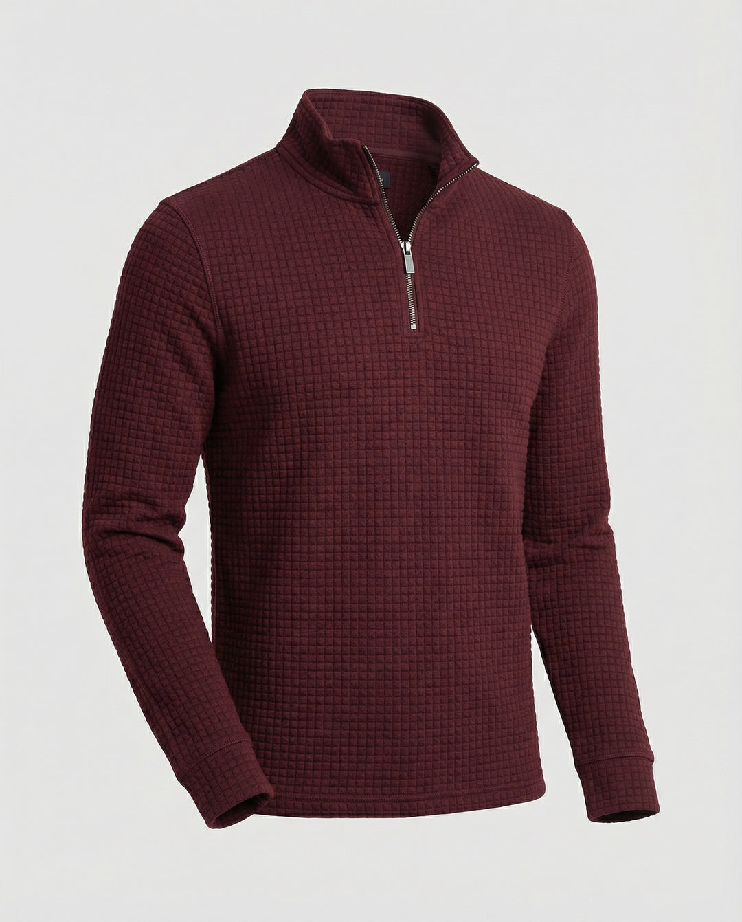 Herren funktionales Langarmshirt mit modernem Stehkragen und Reißverschluss R&B