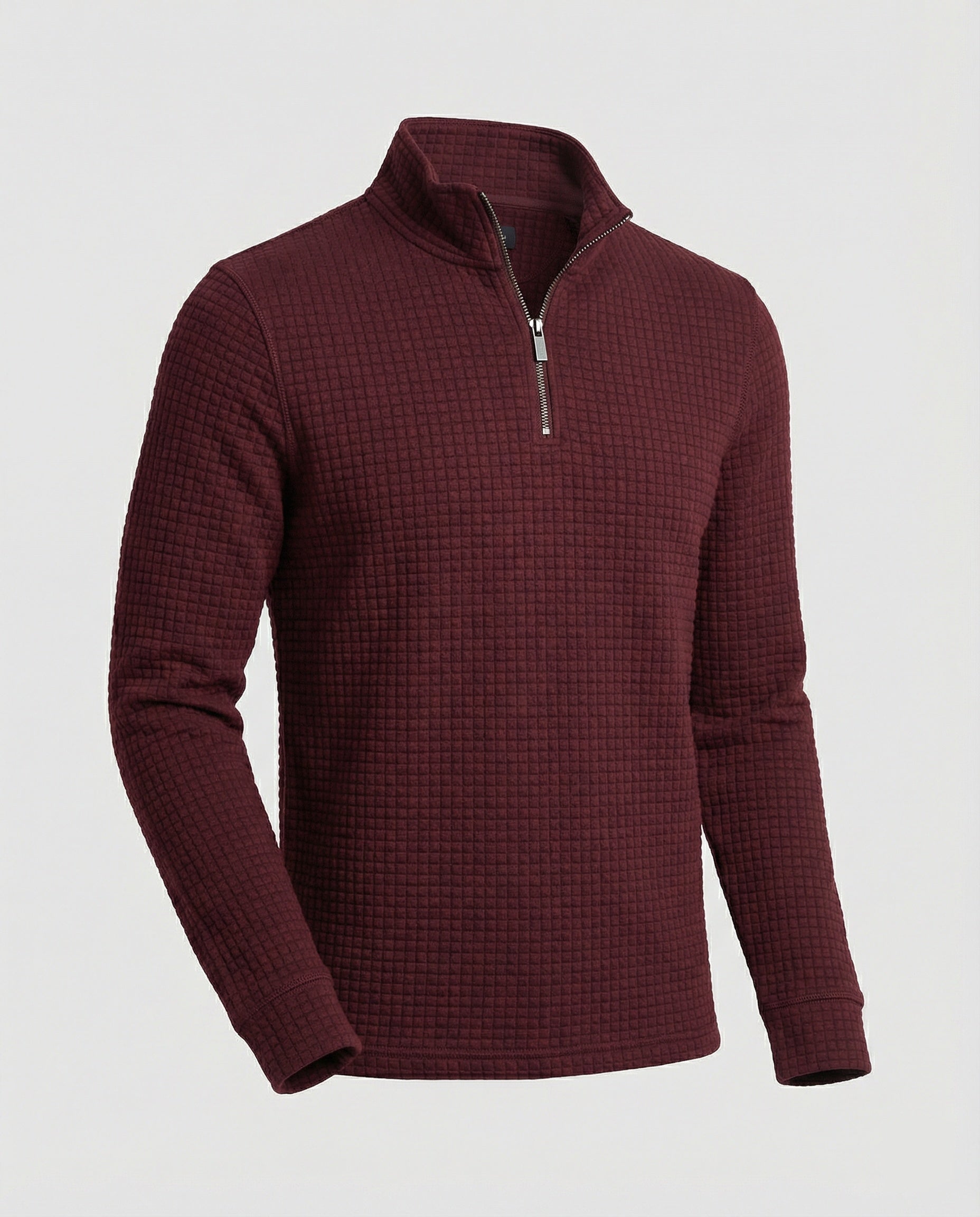 Herren funktionales Langarmshirt mit modernem Stehkragen und Reißverschluss R&B