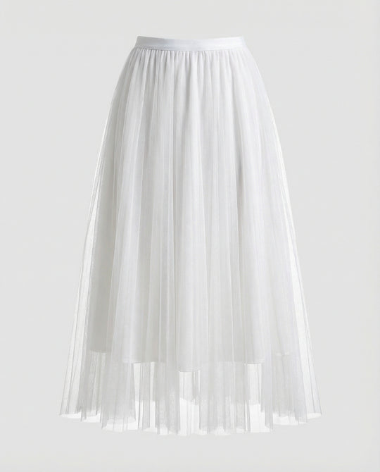 langer, bauschiger Tutu-Tüllrock, fließend, trapezförmig, für Damen, lässig, weich