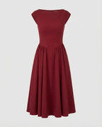 Damen Midikleid mit Tellerrock