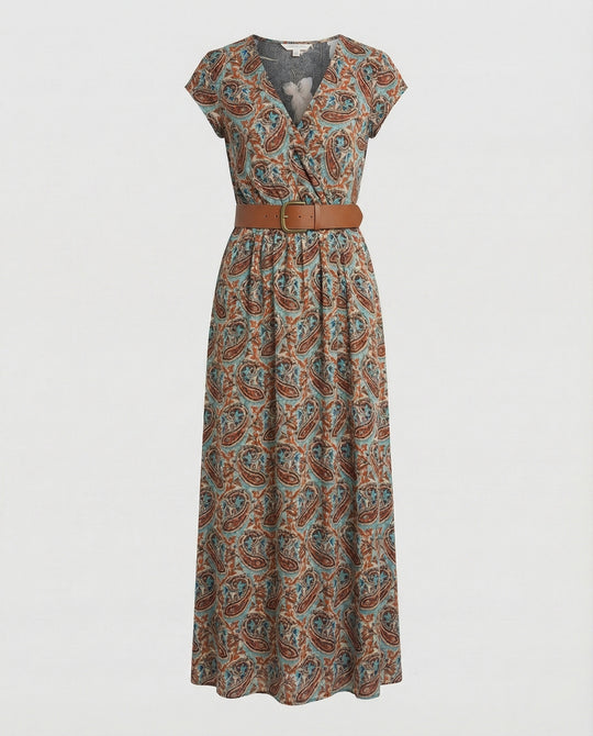 Boho Langes Maxikleid mit Blumenmuster für Sommer & Urlaub | R&B