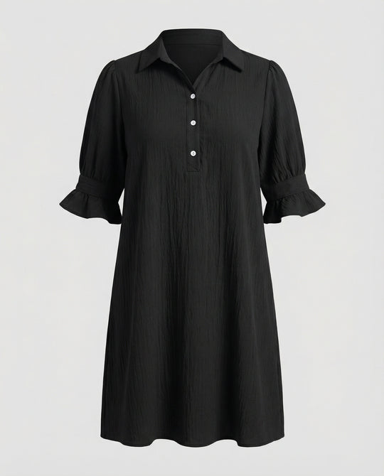 Hemdblusenkleid Damen mit Taschen