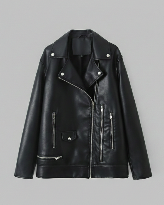 Damen Lederjacke Schwarz Perfecto