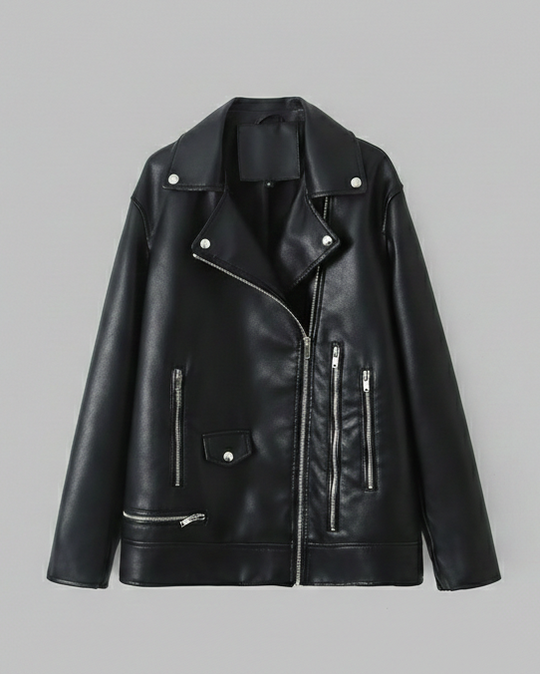 Damen Lederjacke Schwarz Perfecto