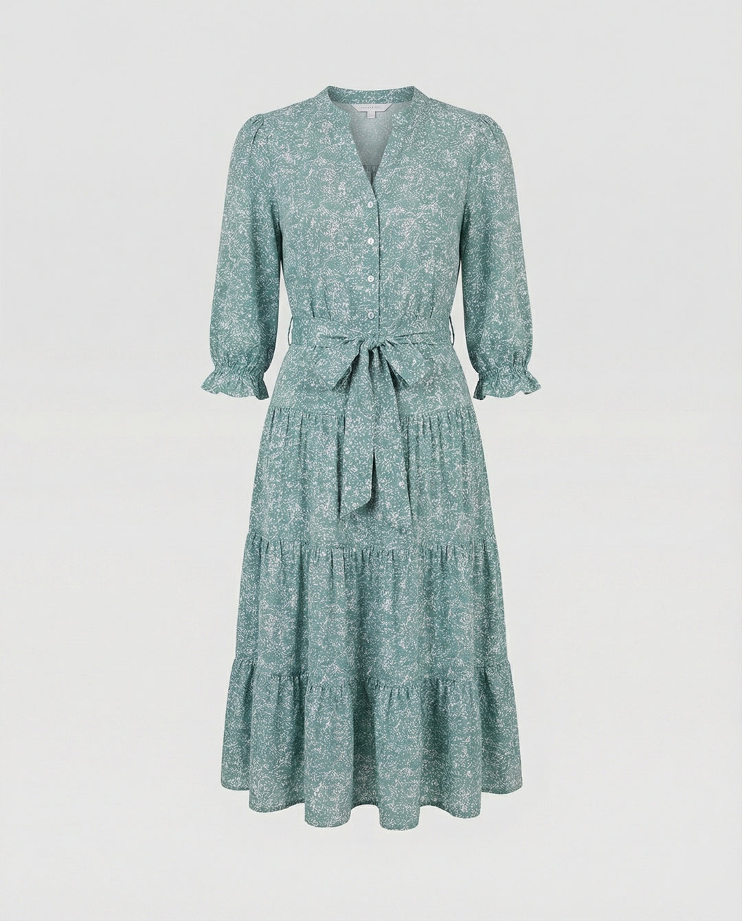 Damen Midikleid Sommer mit Volant
