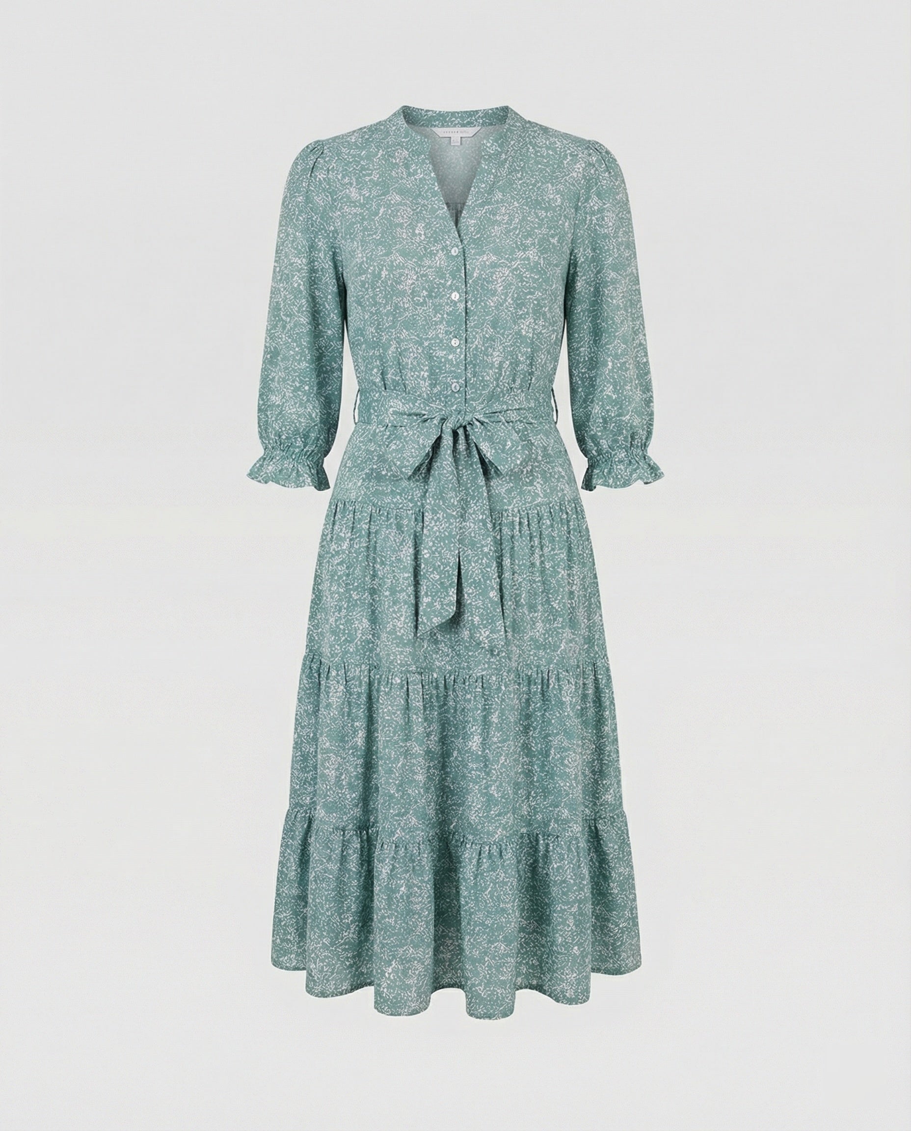Damen Midikleid Sommer mit Volant