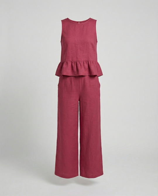 Damen Zweiteiler Set Sommer Palazzohose