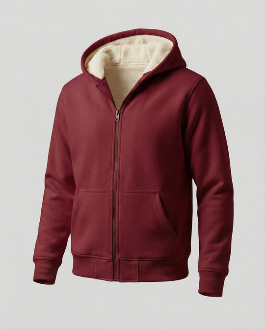 R&B | Warmer Fleecegefütterter Winterhoodie für Herren