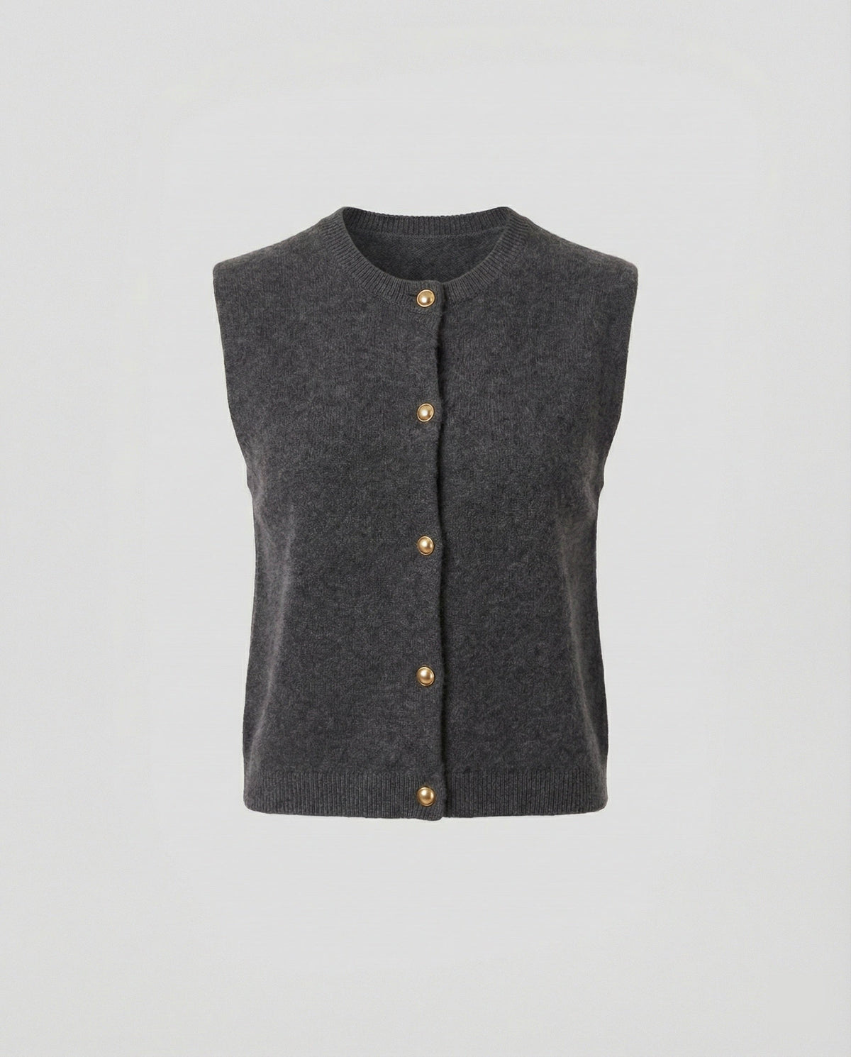 Damen Strickweste elegant mit Knopfverschluss