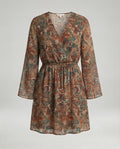 Blumenkleid Damen Paisley Minikleid