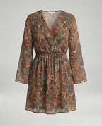 Blumenkleid Damen Paisley Minikleid