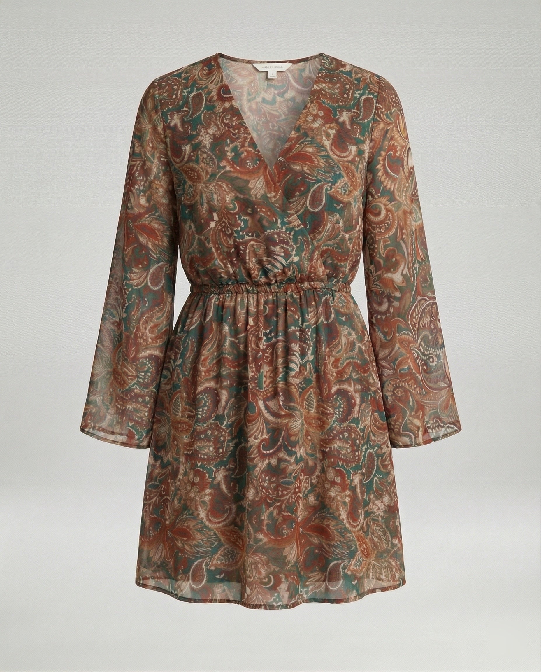 Blumenkleid Damen Paisley Minikleid
