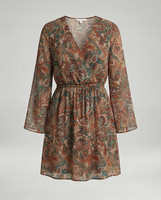 Blumenkleid Damen Paisley Minikleid