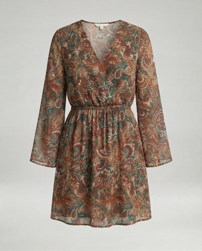Blumenkleid Damen Paisley Minikleid
