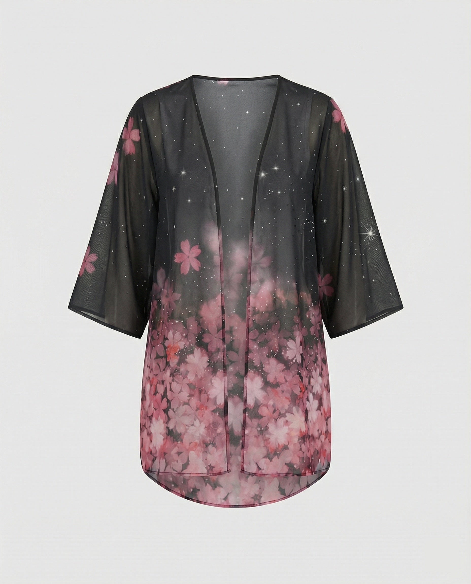 Offener Kimono Damen Floral